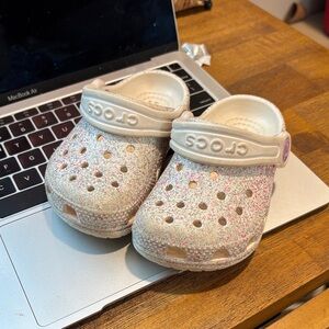 Toddler size 6 sparkly crocs